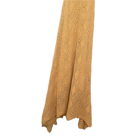 Ronny Kobo Alonia Maxi Dress Medium Gold Yellow Crochet Knit Boho Resort Travel - Picture 10 of 15